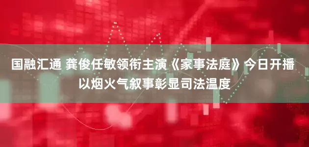 国融汇通 龚俊任敏领衔主演《家事法庭》今日开播 以烟火气叙事彰显司法温度